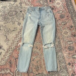 Abercrombie & Fitch Distressed “The Skinny High Rise” Curve Love Jeans, Sz 27/4L